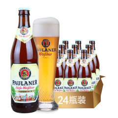 德国进口柏龙（普拉那）小麦王白啤酒500ml(24瓶装）
